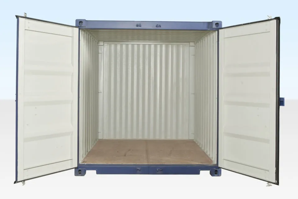 10ft x 8ft Shipping Container (One Trip) Blue (RAL 5013) - Image 3
